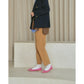 日本製【珍珠色調防水】Emma Francis 真皮 尖頭平底芭蕾舞鞋(01b-L S143)(Dark Pink leather suede) （ダークピンク レザースエード）