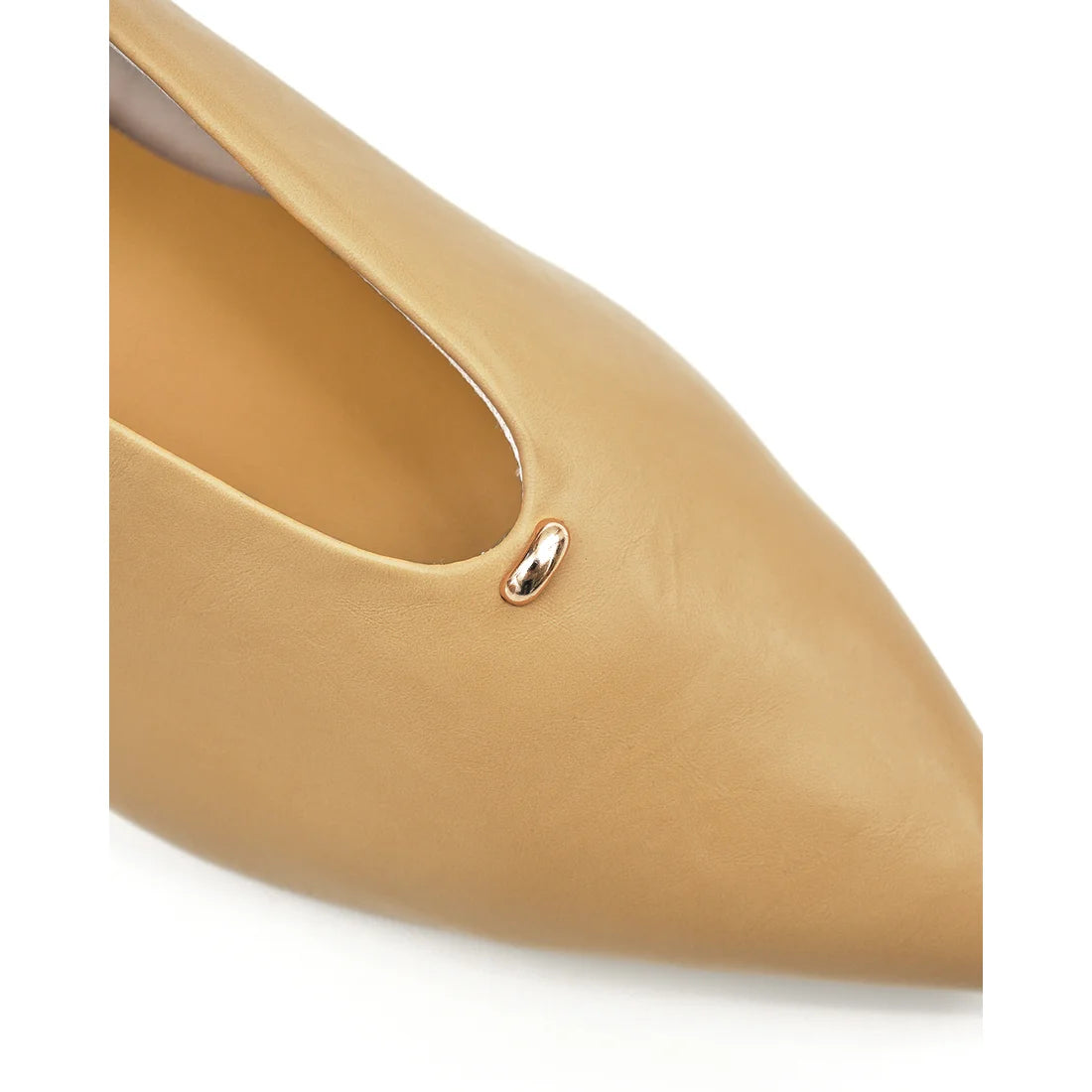 【新品預訂】日本製Emma Francis 4.5cm踭金色小配件柔軟高跟鞋 （杏色光滑）(4502a-P 108)