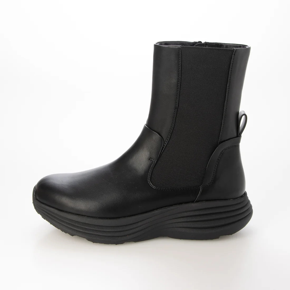 【新品預訂】日本 Lauf Oletta 4cm 輕質厚底側高短靴 (L156 Black)(黑色)