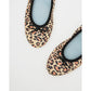 日本製【珍珠色調防水】Emma Francis 真皮 圓頭平底芭蕾舞鞋(02b-L S328)(Leopard pattern leather suede)（レオパード柄 レザースエード）