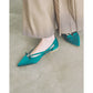 【新品預訂】日本製Emma Francis 緞面側平底鞋（綠色）( 07f-ST 111) Green