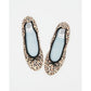 日本製【珍珠色調防水】Emma Francis 真皮 圓頭平底芭蕾舞鞋(02b-L S328)(Leopard pattern leather suede)（レオパード柄 レザースエード）