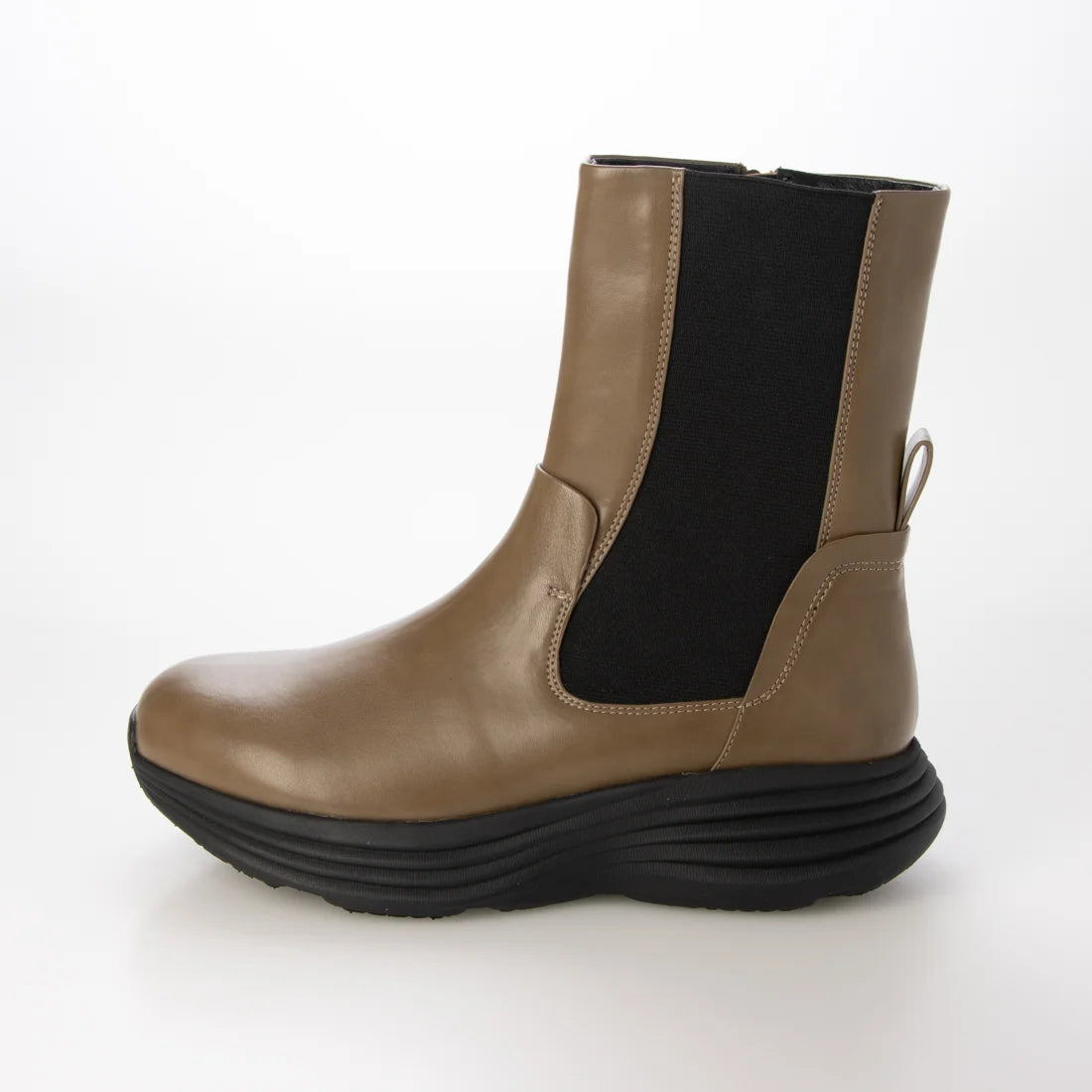 【新品預訂】日本 Lauf Oletta 4cm 輕質厚底側高短靴 (L156 Khaki)(卡其色)