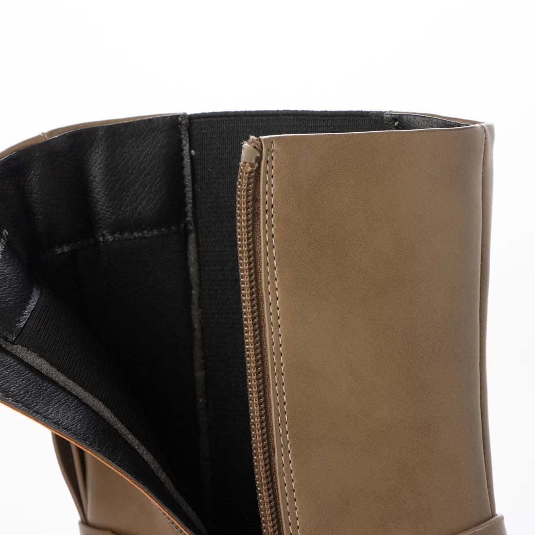 【新品預訂】日本 Lauf Oletta 4cm 輕質厚底側高短靴 (L156 Khaki)(卡其色)