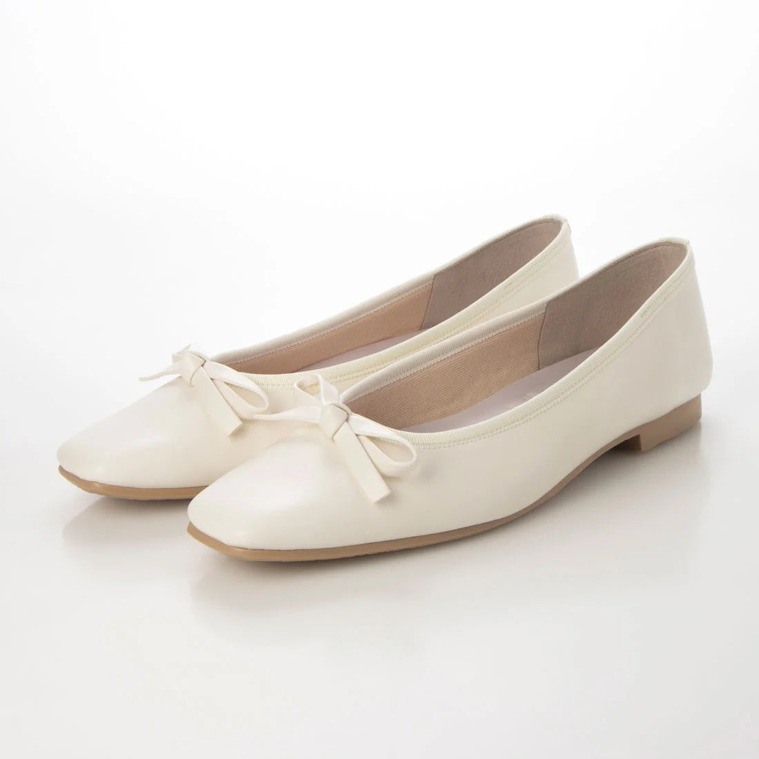 日本製 Launa lea 方頭芭蕾晴雨鞋 ( RB7002A ) (白色/White)