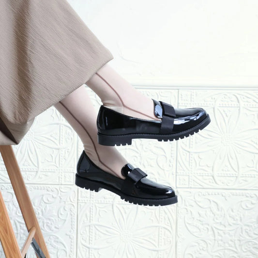 【新品預訂】日本製 潮牌Lucida 防水 黑色 Atria 寬帶樂福鞋 ( LC-9021 BLK)