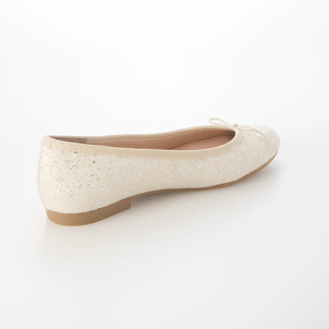 日本製 Launa lea 閃耀亮片圓頭芭蕾鞋 ( B1601A ) (白色 Z / white Z )