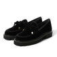【新品預訂】日本製Emma Francis   蝴蝶結樂福鞋（黑色天鵝絨）(2002f V101) BLK
