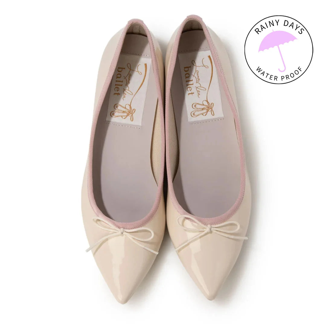 【新品預訂】日本製 Launa lea Rainyday 防水尖頭芭蕾鞋 (RB4404A) (淺粉色 E / L Pink E )