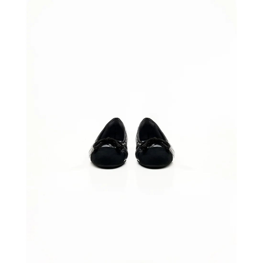 【新品預訂】日本製Emma Francis   絎縫平底芭蕾舞鞋（黑色絎縫）(06e-P 155) BLK