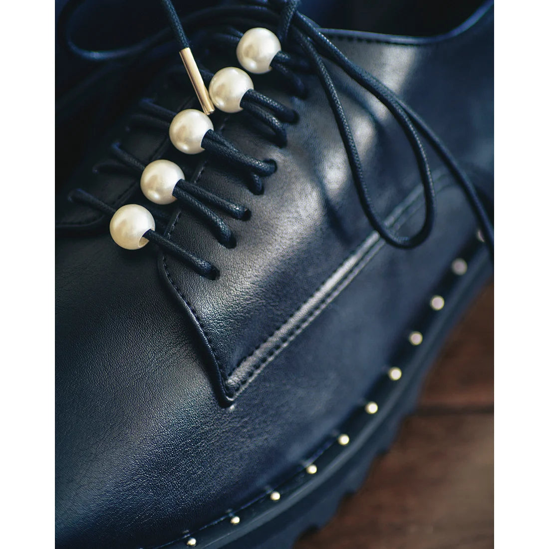 【新品預訂】日本製 Lauf Oletta [All Weather] 全天候防水輕盈珍珠繫帶鞋（LRH128 BLACK） (黑色)