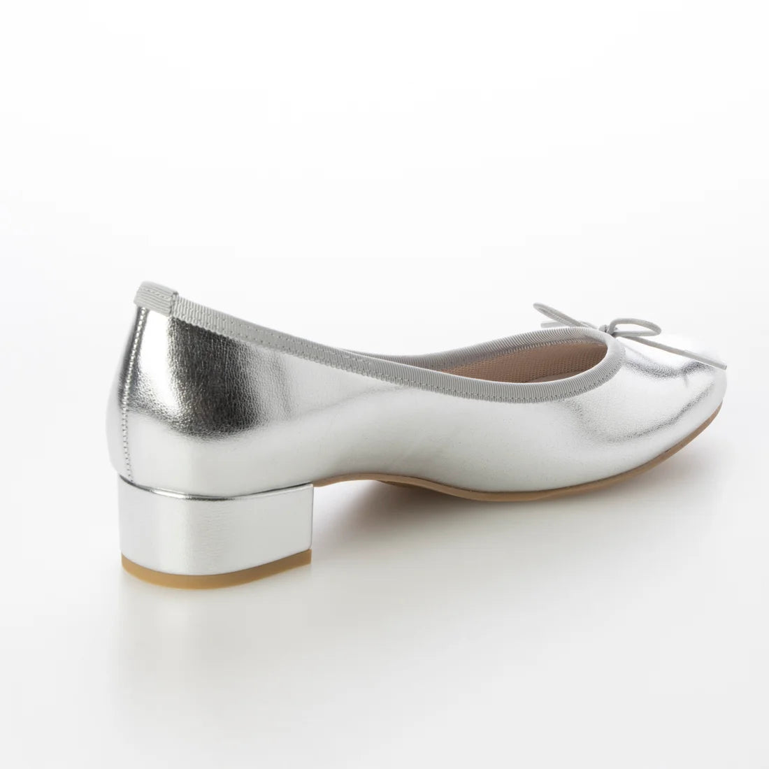 日本製 Launa lea 3.5cm踭蝴蝶結圓頭芭蕾晴雨鞋 ( RB5001A ) (銀色/Silver)