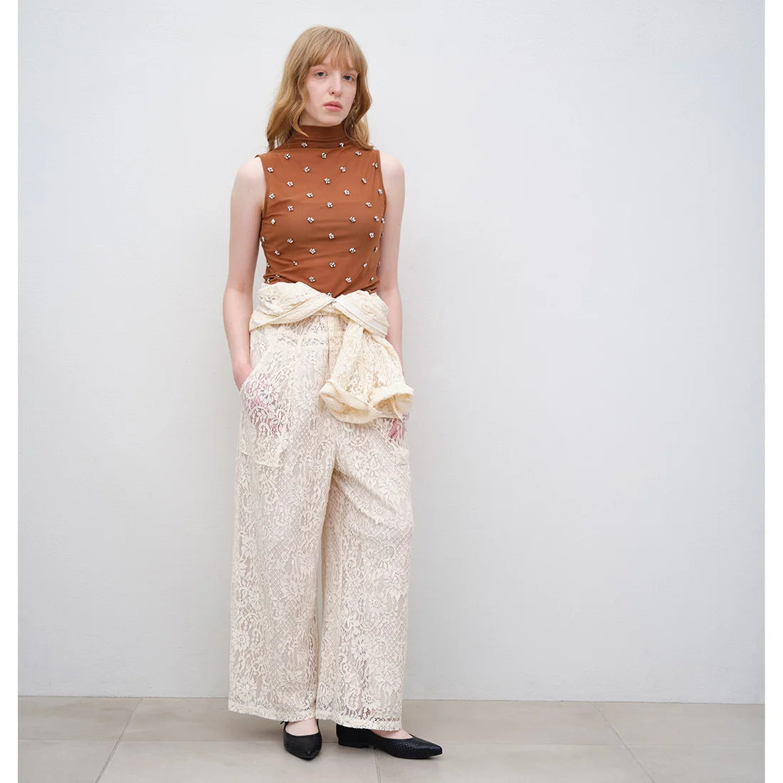 【新品預訂】日本製 Launa Lea 鏤空沖孔瑪莉珍平底鞋 (631) (黑色 / black)