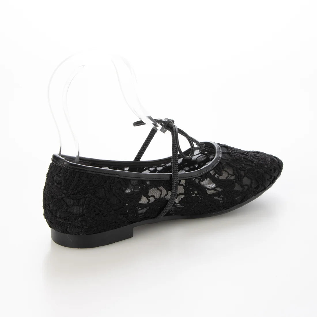 【新品預訂】日本製 Launa Lea 花卉蕾絲漁網芭蕾舞鞋 (B7612A)(黑色 / Black Z)