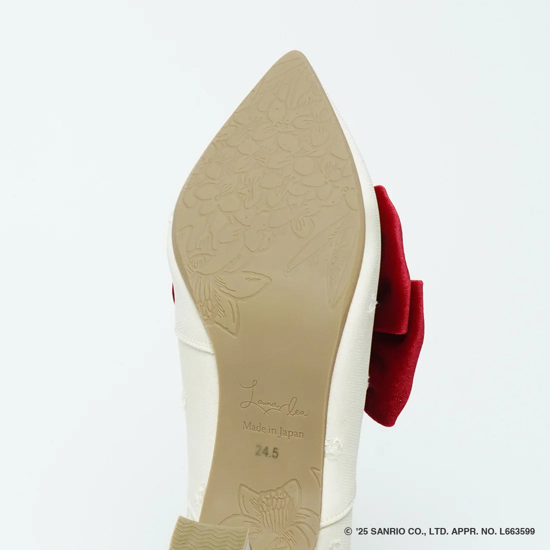 【限定品預訂】售完即止【HELLO KITTY × Launa lea 特別聯名】日本製￼7cm踭蝴蝶結高跟鞋 (612K)(象牙白/Ivory Z/C)