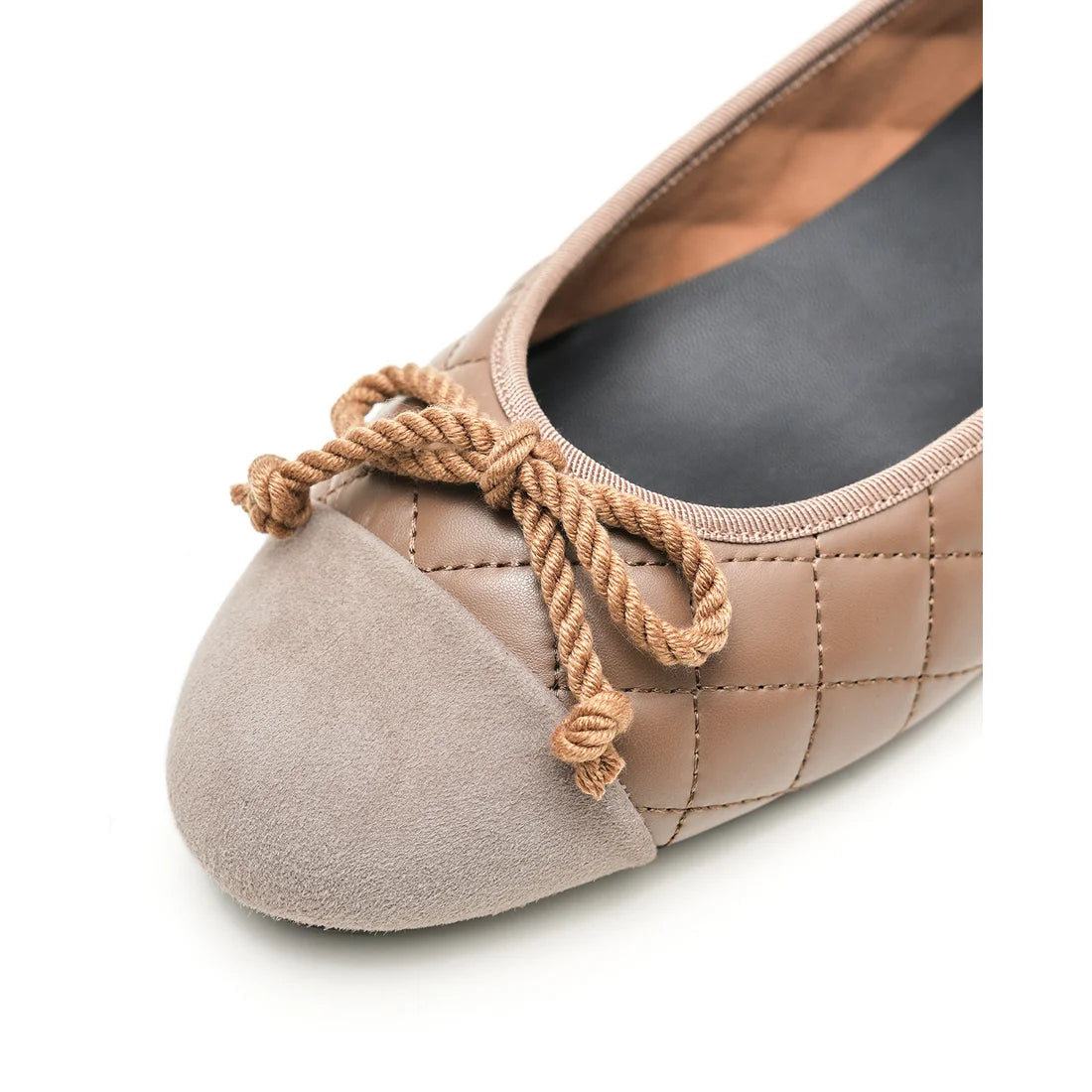 【新品預訂】日本製Emma Francis   絎縫平底芭蕾舞鞋（炭灰色絎縫）(06e-P 155) C/GRY