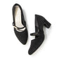 【新品預訂】日本製 Launa Lea 6cm踭杏仁頭瑪麗珍高跟鞋 (614）( 黑色 S / Black S)