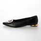 日本製 Launa lea 方扣平底樂福鞋( 576 ) (黑色/Black)