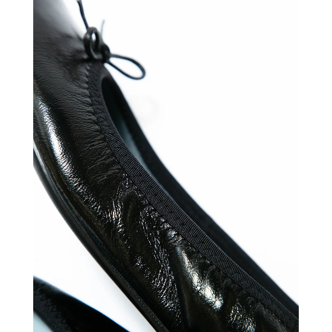 日本製【珍珠色調防水】Emma Francis 真皮 圓頭平底芭蕾舞鞋(02b-L M101)(Black Leather Mylar)（ブラック レザーマイラー）