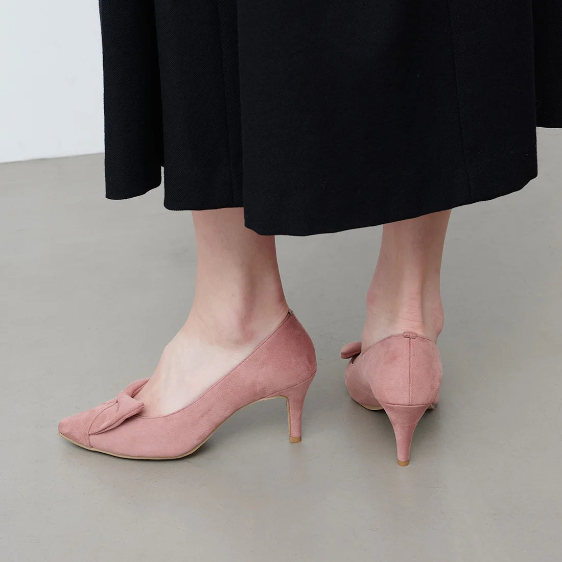 【新品預訂】日本製 Launa Lea 7cm 蝴蝶結高跟鞋 (608)(粉色 S / Pink S)