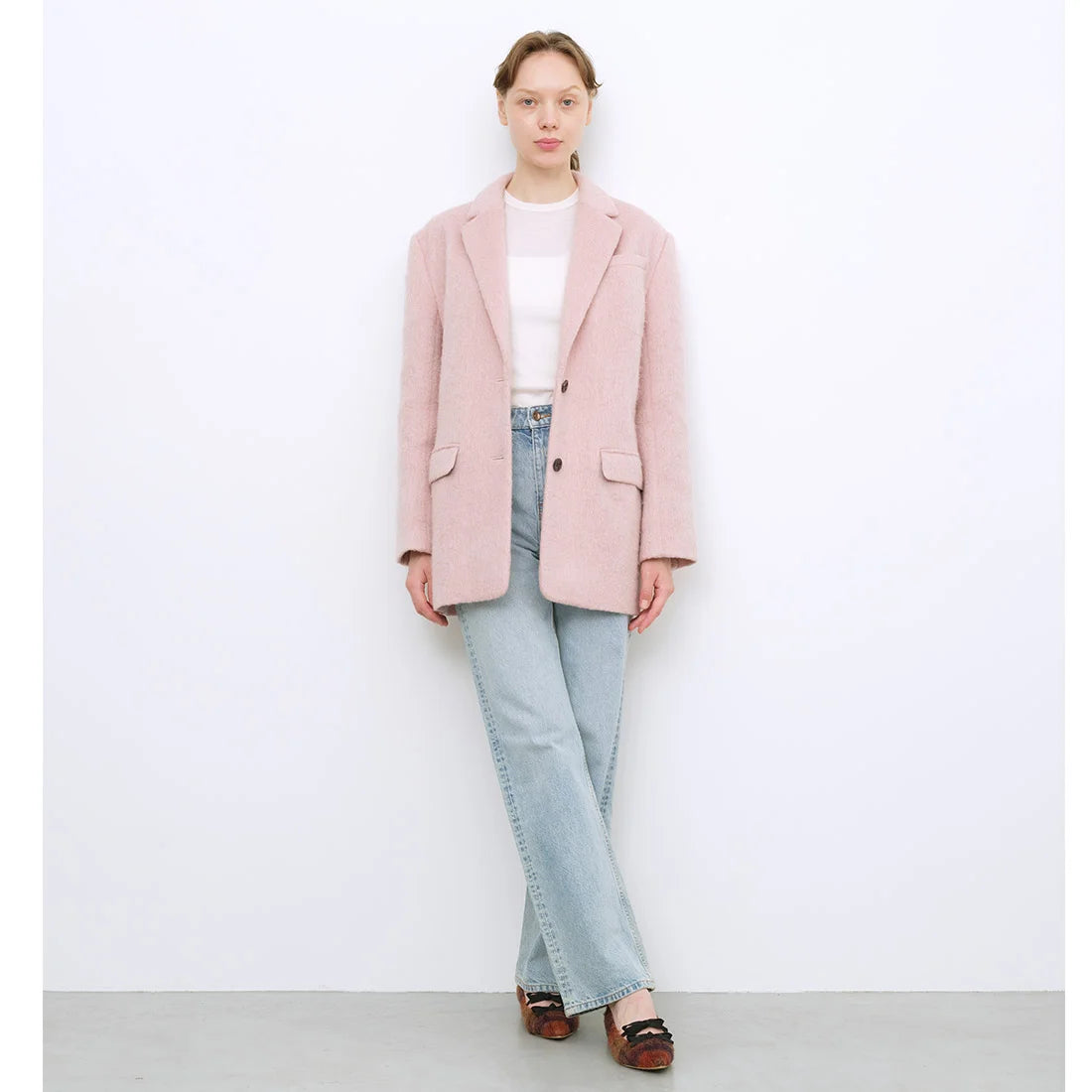 【新品預訂】日本製 Launa Lea 雙絲帶尖頭平底鞋 (572C) (紅色 / Red Z/C)