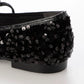 日本製Launa lea 亮片芭蕾平底鞋 (B7608A) (Black Z)