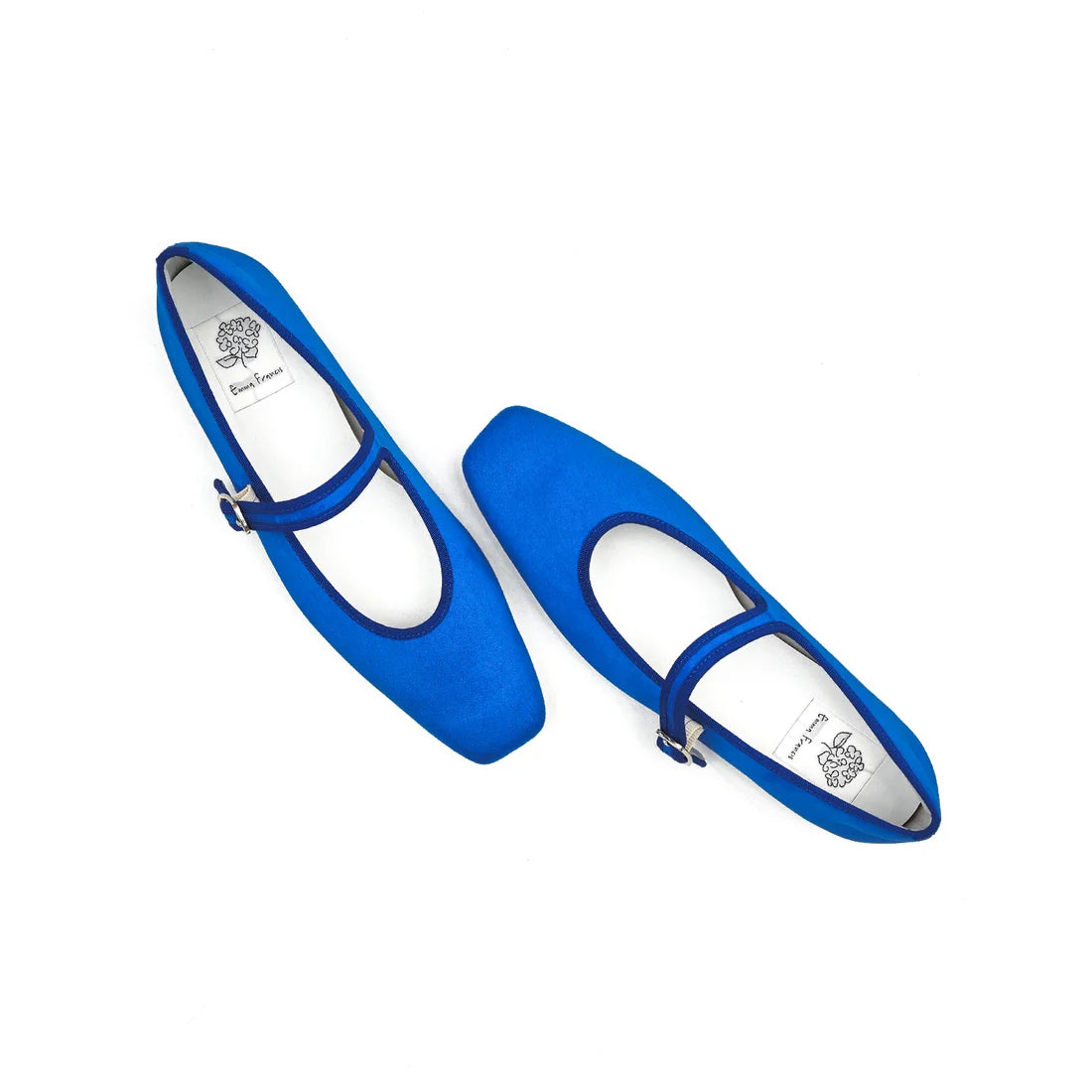 【新品預訂】日本製Emma Francis  防撥水方頭瑪麗珍（藍色絨面）(2001g S120)