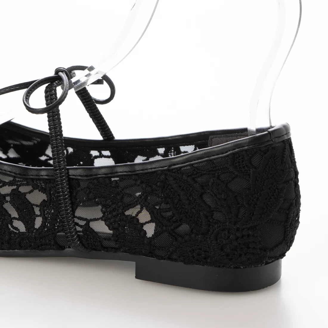 【新品預訂】日本製 Launa Lea 花卉蕾絲漁網芭蕾舞鞋 (B7612A)(黑色 / Black Z)