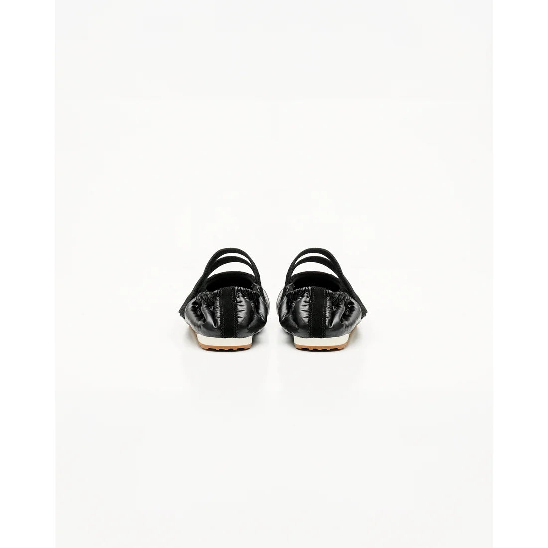 【新品預訂】日本製Emma Francis   彈性褶邊瑪麗珍芭蕾舞鞋（黑色天鵝絨皮革）(09k-NY 101)