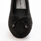 【新品預訂】日本製 Lauf Oletta   扭繩緞帶珍珠芭蕾鞋(L111 BLACK-S) (黑色)
