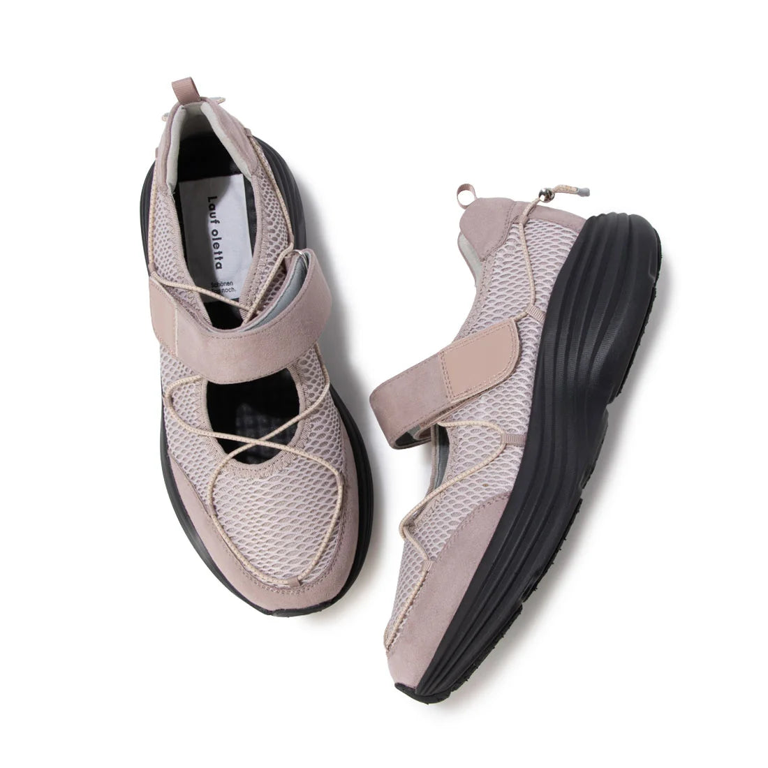 【新品預訂】日本 Lauf Oletta 輕盈 4cm厚底網面瑪莉珍運動鞋 (L150 Pink-Z)(粉色)