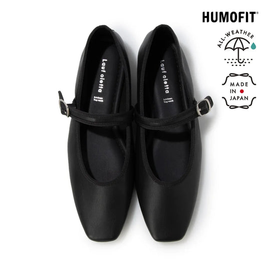 【新品預訂】日本製 Lauf Oletta 防水 方頭瑪麗珍鞋(LRH115 BLACK) (黑色)