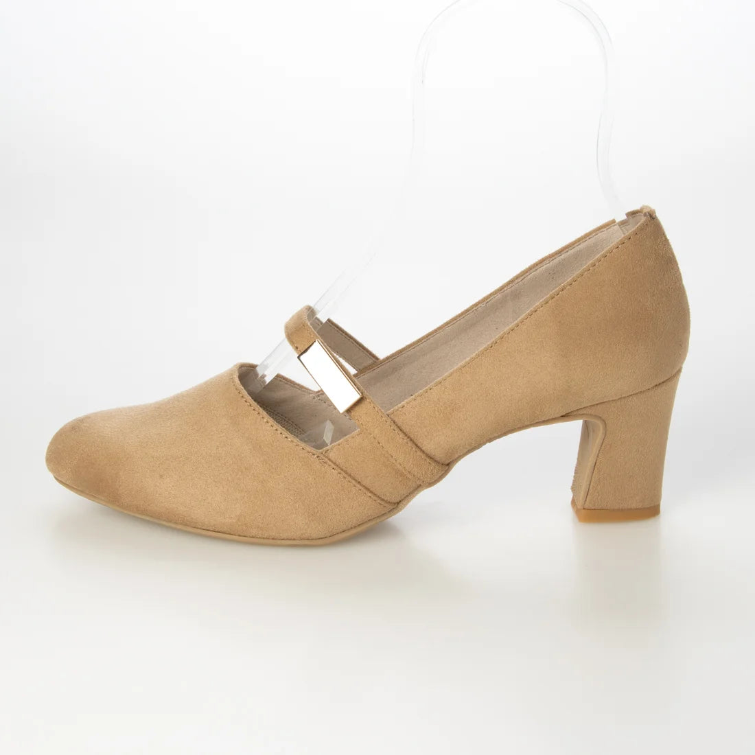 【新品預訂】日本製 Launa Lea 6cm踭杏仁頭瑪麗珍高跟鞋 (614）( 杏色 S / Beige S )