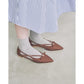 【新品預訂】日本製Emma Francis 緞面側平底鞋（棕色）( 07f-ST 105) Brown