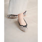 日本製【珍珠色調防水】Emma Francis 真皮 尖頭平底芭蕾舞鞋(01b-L P371)(Python pattern leather smooth) （パイソン柄 レザースムース）