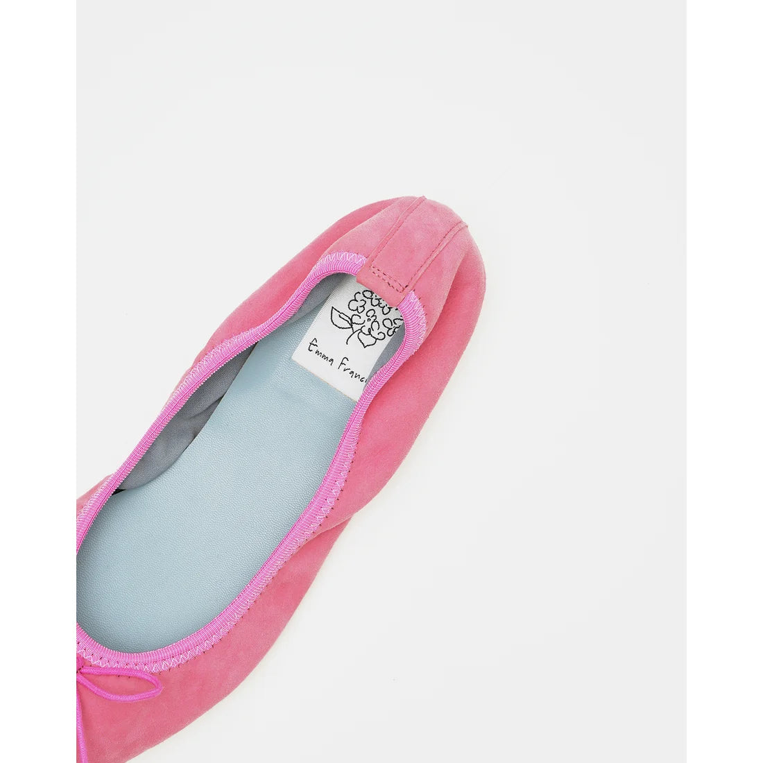 日本製【珍珠色調防水】Emma Francis 真皮 尖頭平底芭蕾舞鞋(01b-L S143)(Dark Pink leather suede) （ダークピンク レザースエード）