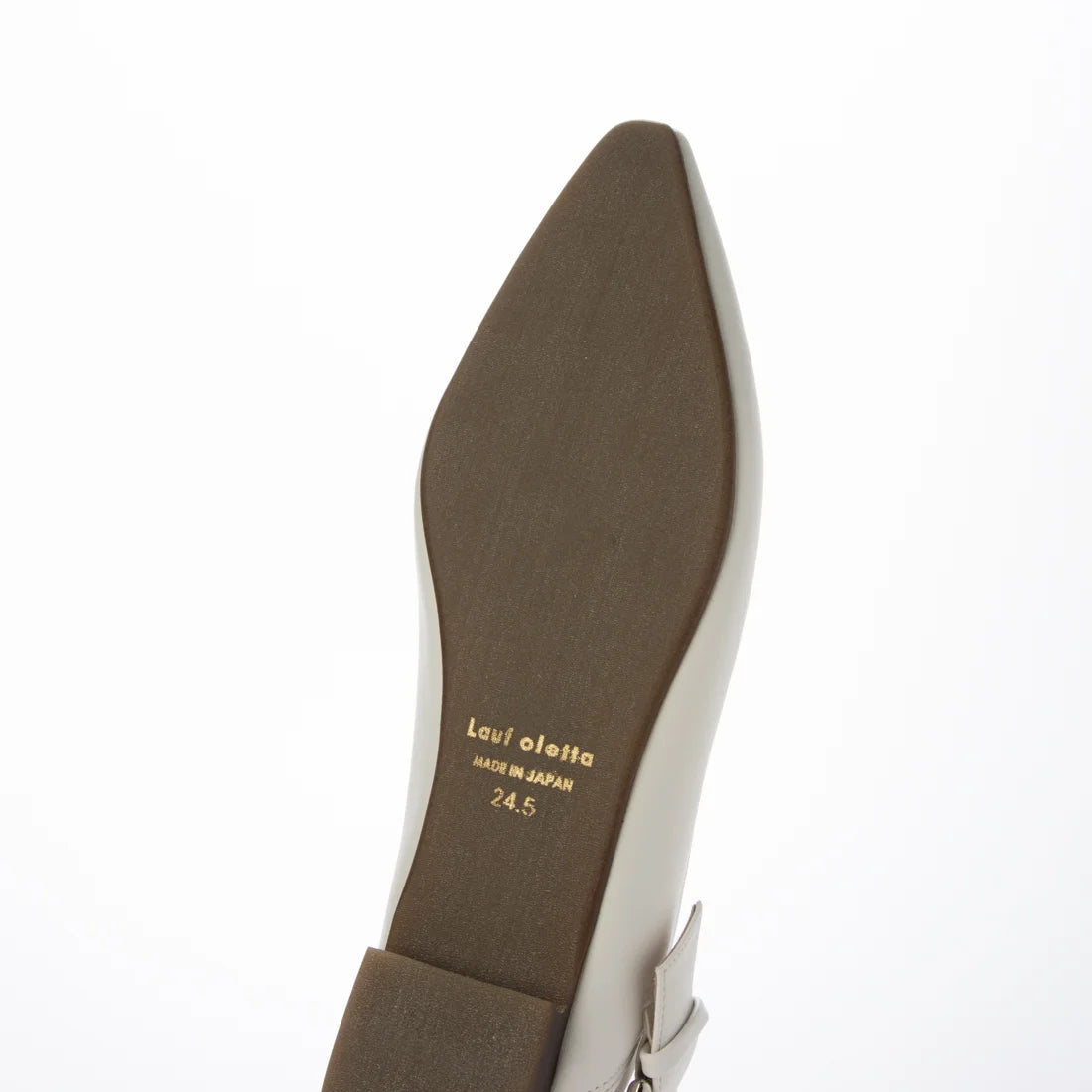 【新品預訂】日本製 Lauf Oletta  [All Weather] 全天候 可踩踭 柔軟大扣環V型平底鞋（LRP139 IVORY）