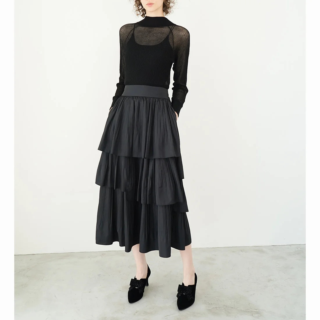 日本製 Launa Lea 7cm絲絨蝴蝶結短靴(585) (黑色 / Black Z/C)