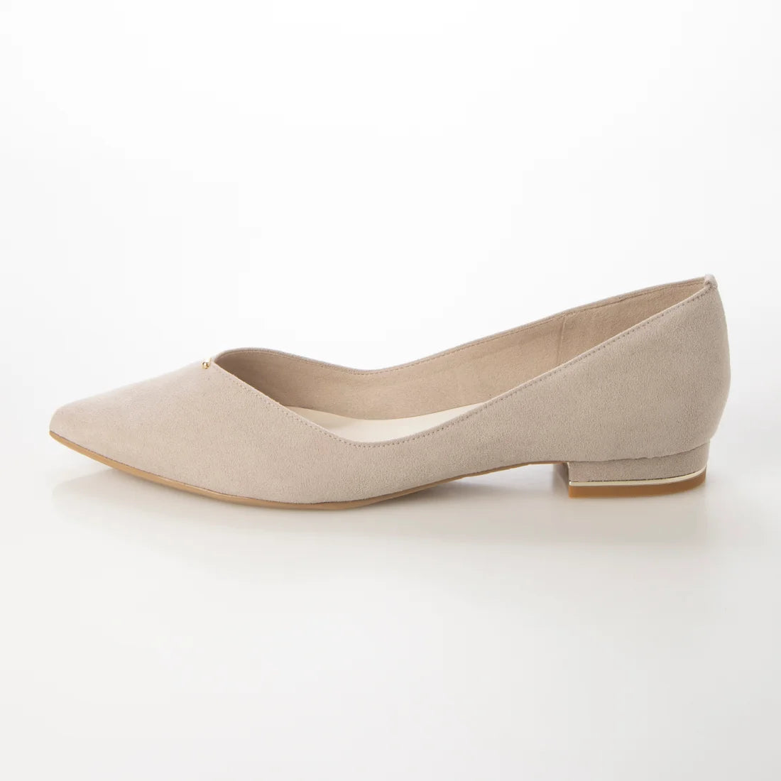 日本製 Launa lea 側切平跟高跟鞋 (492) ( 淺杏色／L Beige S )