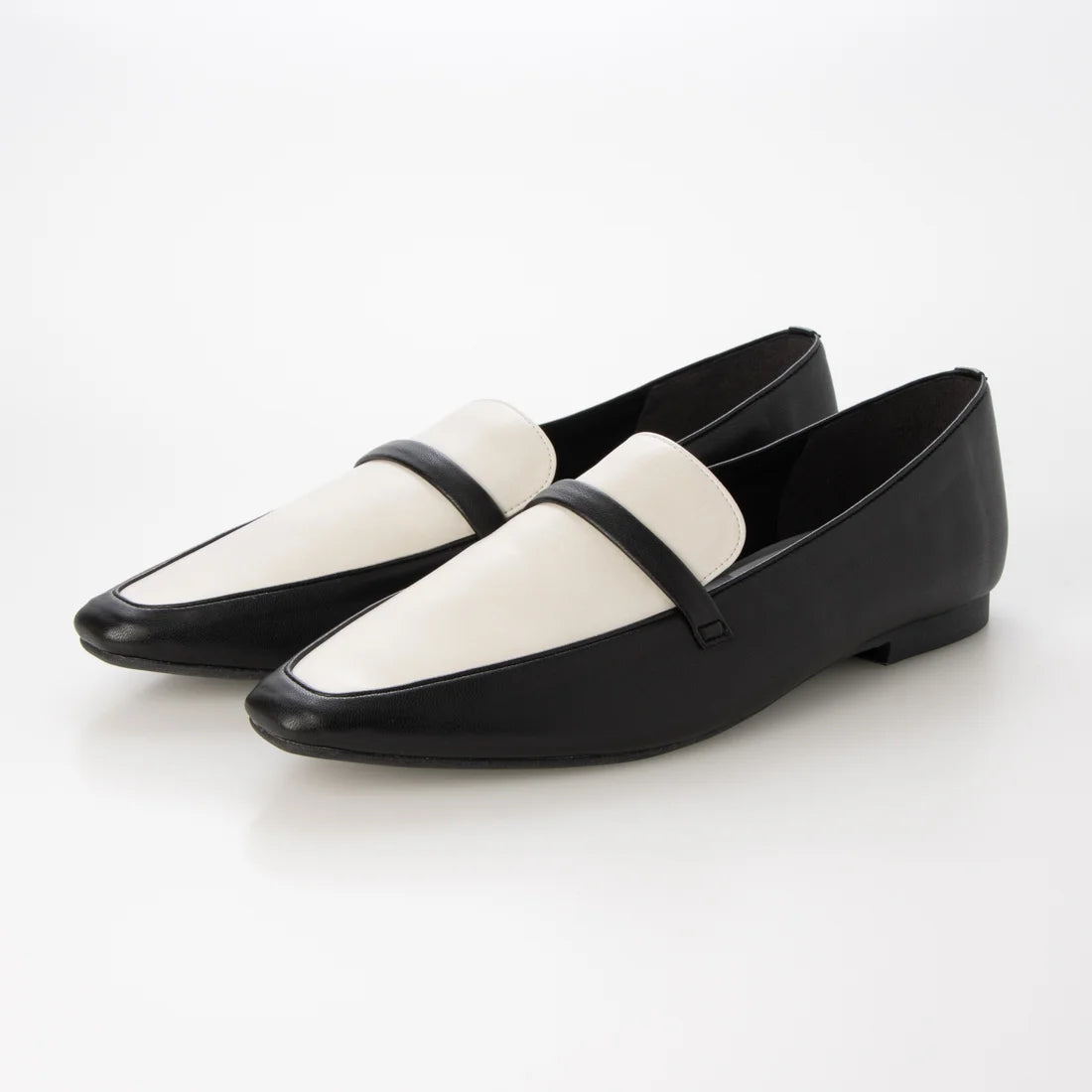 【新品預訂】日本製 Lauf Oletta [All Weather] 全天候 修身方形樂福鞋(LRP133 BLACK/C) (黑白色)