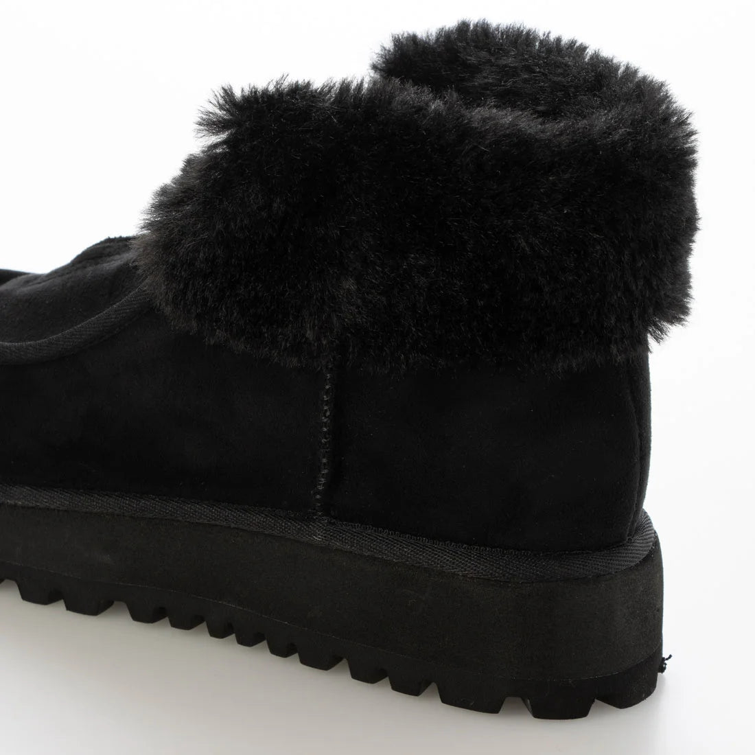 【新品現貨】Lauf Oletta 3.5cm厚底麂皮羊毛絨短靴(L131)(BLACK-S)