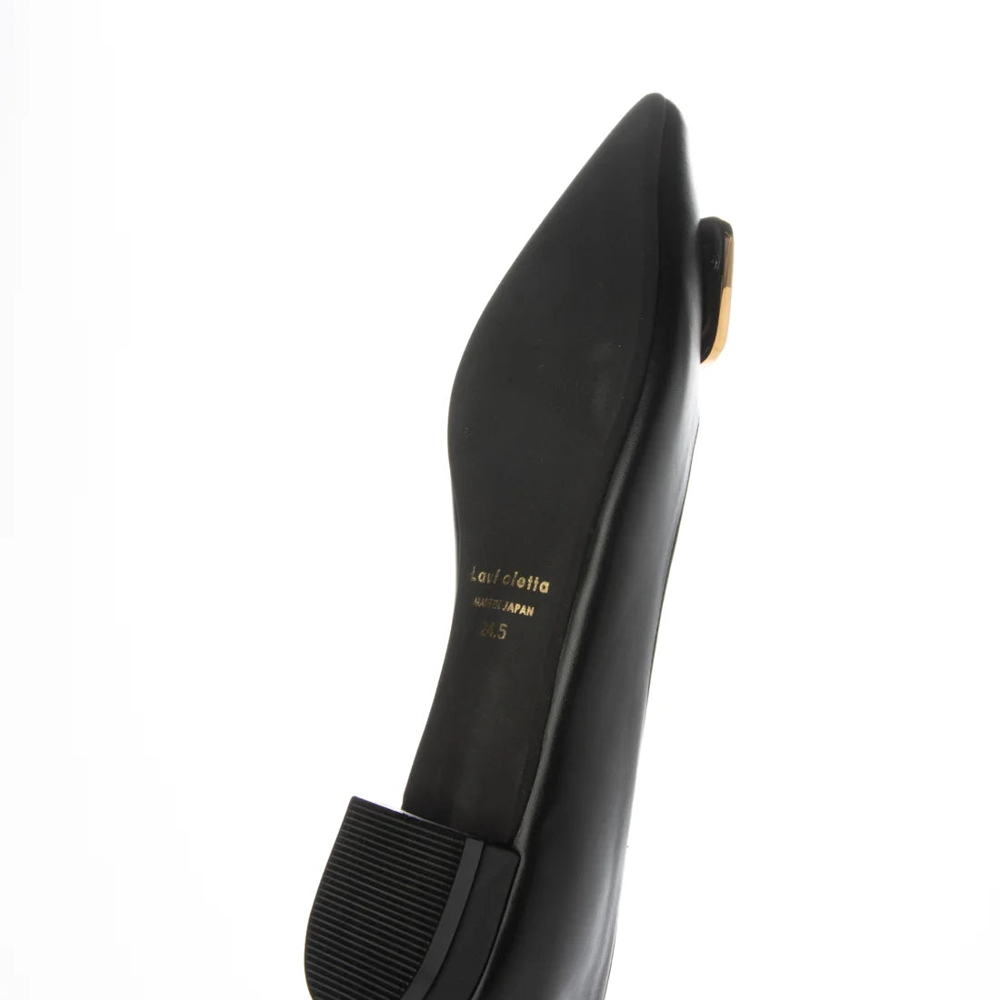 【新品預訂】日本製 Lauf Oletta [All Weather] 全天候 防水尖頭金扣平底鞋（LRH127 Black) (黑色)