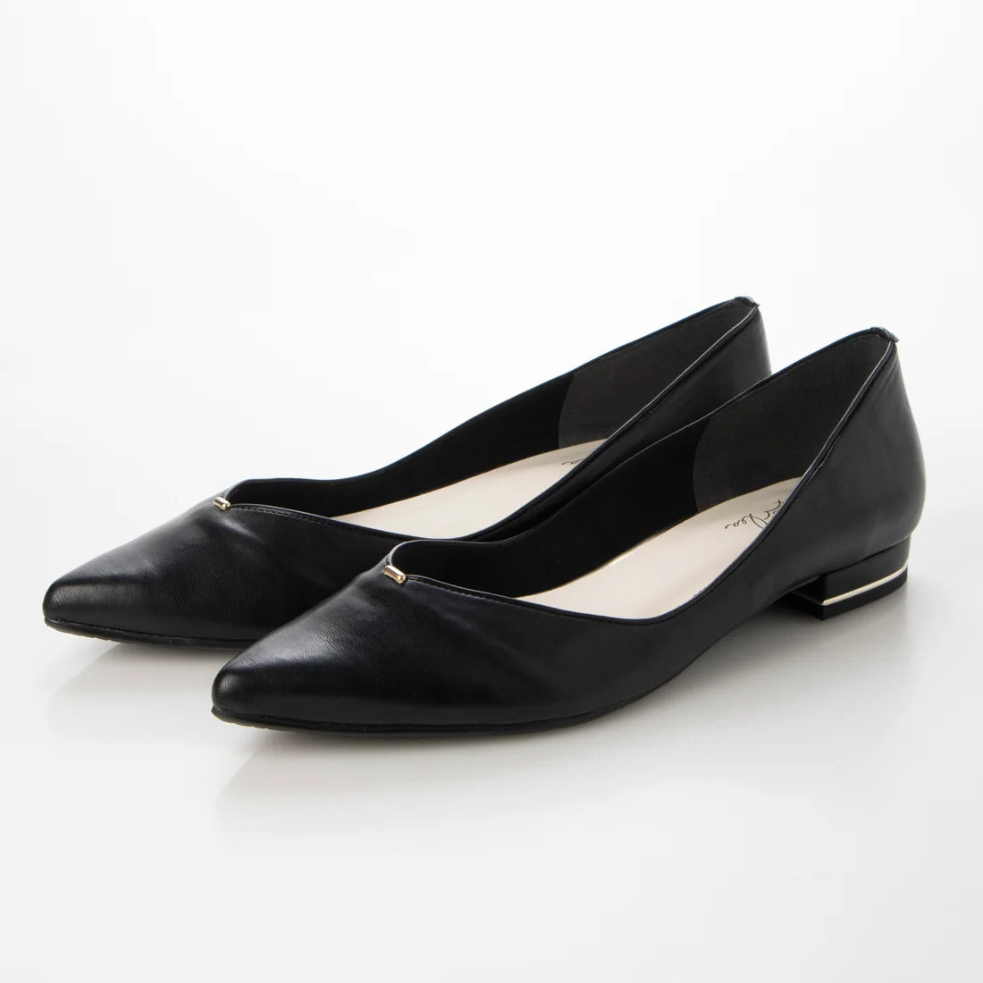 日本製 Launa lea 側切平跟高跟鞋 (492) ( 黑色／Black )