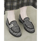 【新品預訂】日本製Emma Francis 側面帶寶石的樂福鞋 (2002h TW411)（黑白色粗花呢）