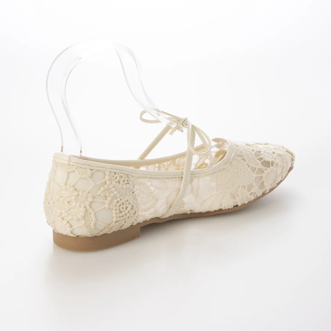 【新品預訂】日本製 Launa Lea 花卉蕾絲漁網芭蕾舞鞋 (B7612A)(象牙色 / Ivory Z）