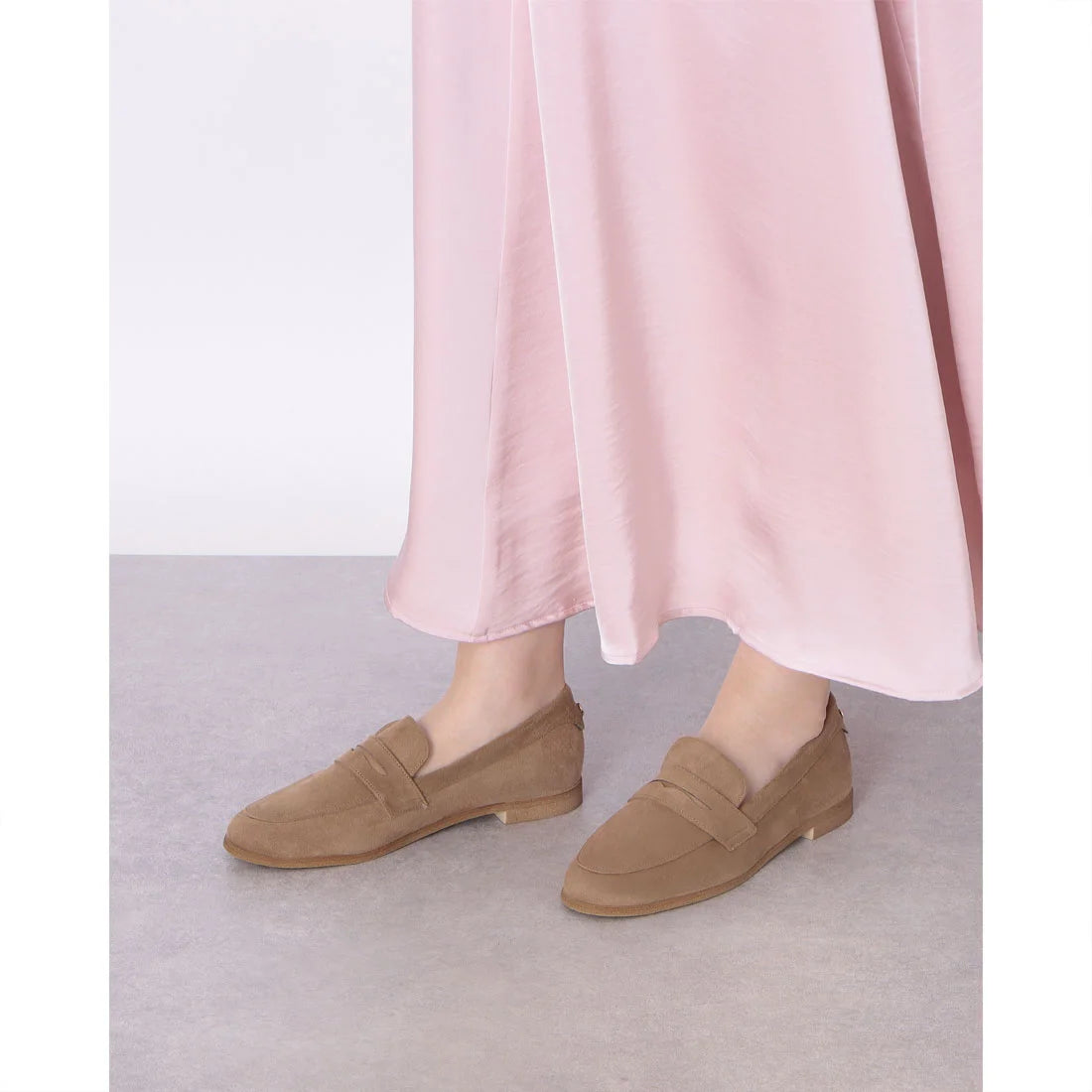 【新品預訂】日本製 Lauf Oletta    柔軟絨布樂福鞋(LH104A BEIGE-S) (杏色)
