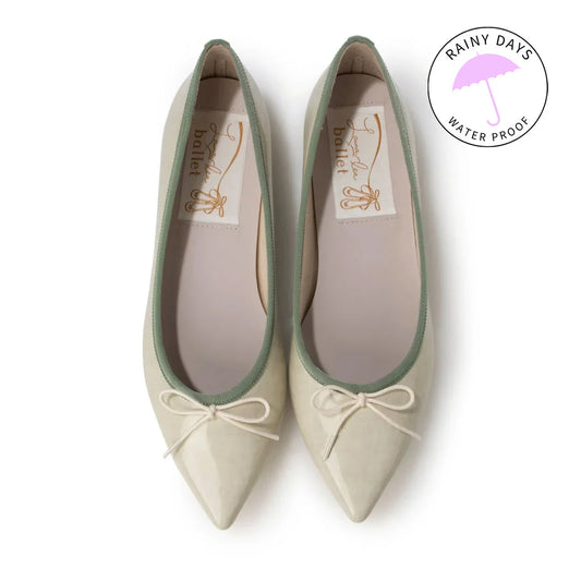 【新品預訂】日本製 Launa lea Rainyday 防水尖頭芭蕾鞋 (RB4404A) (薄荷綠 E / Mint E )