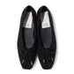 【新品預訂】日本製 Launa lea 繩蝴蝶結方頭絨毛芭蕾舞鞋（B7102A）(黑色 S / Black S )