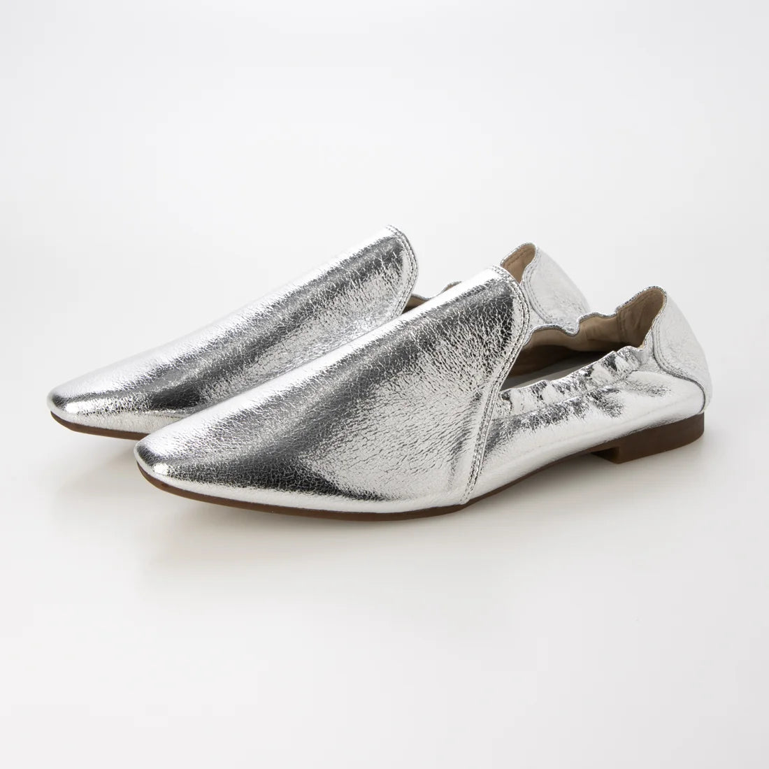 【新品預訂】日本製 Lauf Oletta  [All Weather] 全天候 柔軟褶皺平底鞋（LRP143 SILVER）