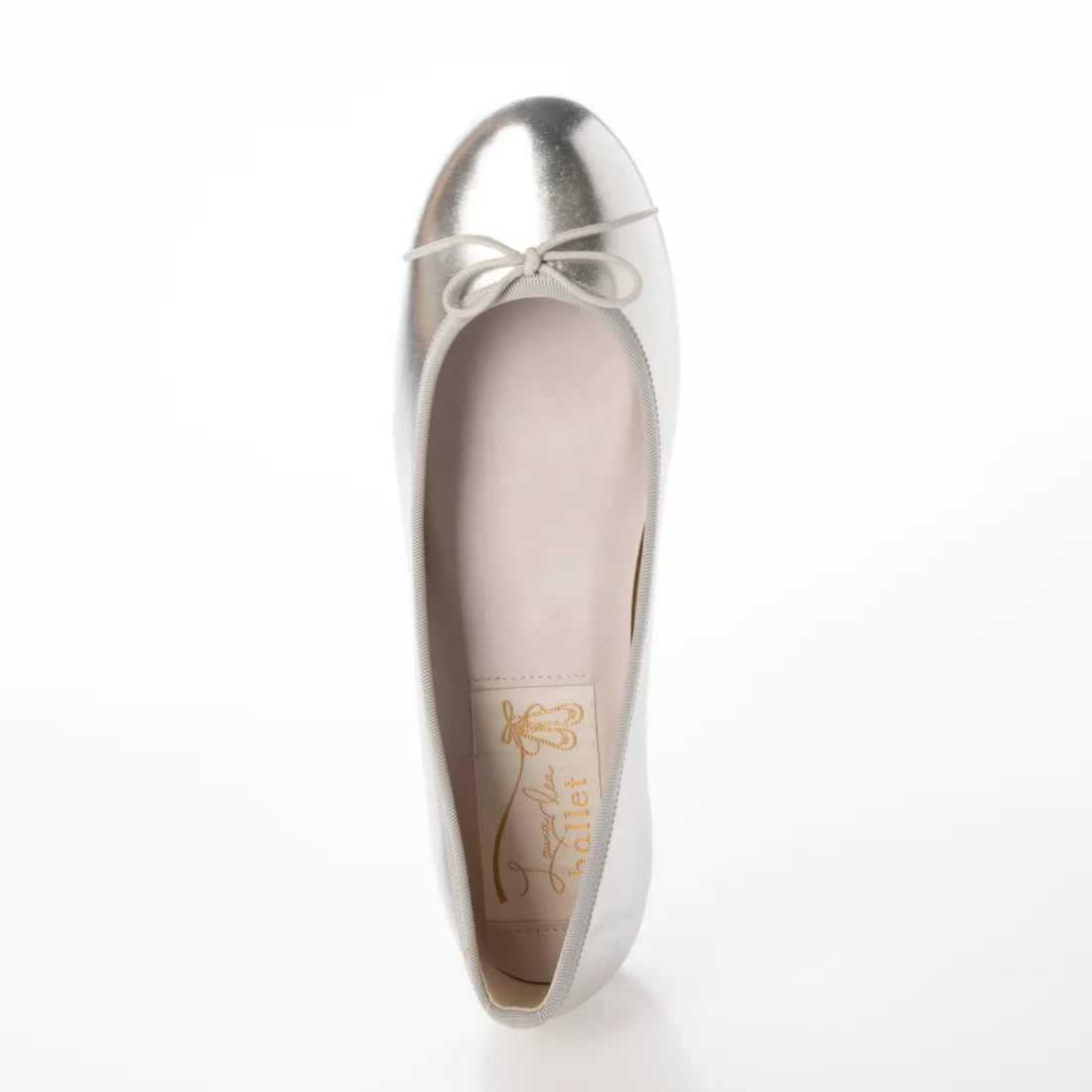 日本製 Launa lea 蝴蝶結圓頭芭蕾晴雨鞋( RB1001A ) (銀色/Silver)
